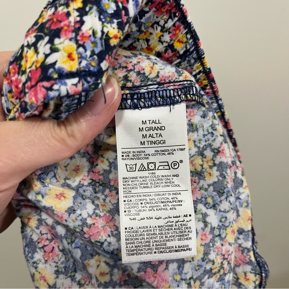 Old Navy Tiered Ditsy Floral Tiered Maxi Midi Skirt Cottagecore Boho Tall M - Picture 3 of 13